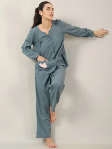 Powder Blue Cotton Cord set
