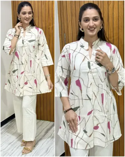 Rose Drift Flex Cotton Tunic