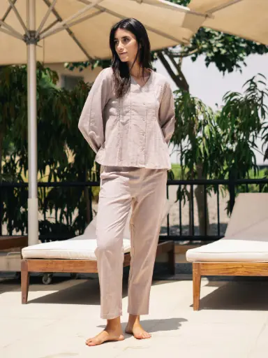 Brown Sweetheart solid Cotton Cord set