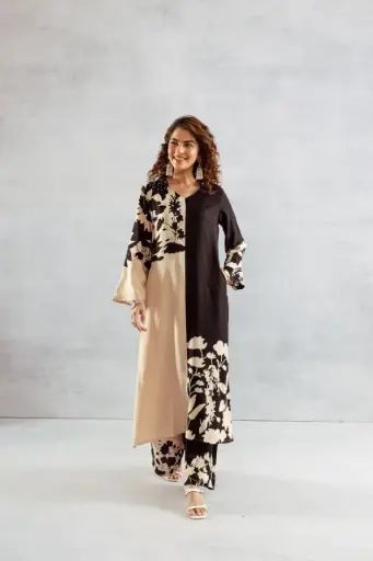 Inaya Dual Toned Floral Ensemble kurta set
