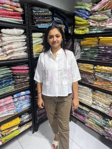 White Fern Threadwork shirt top